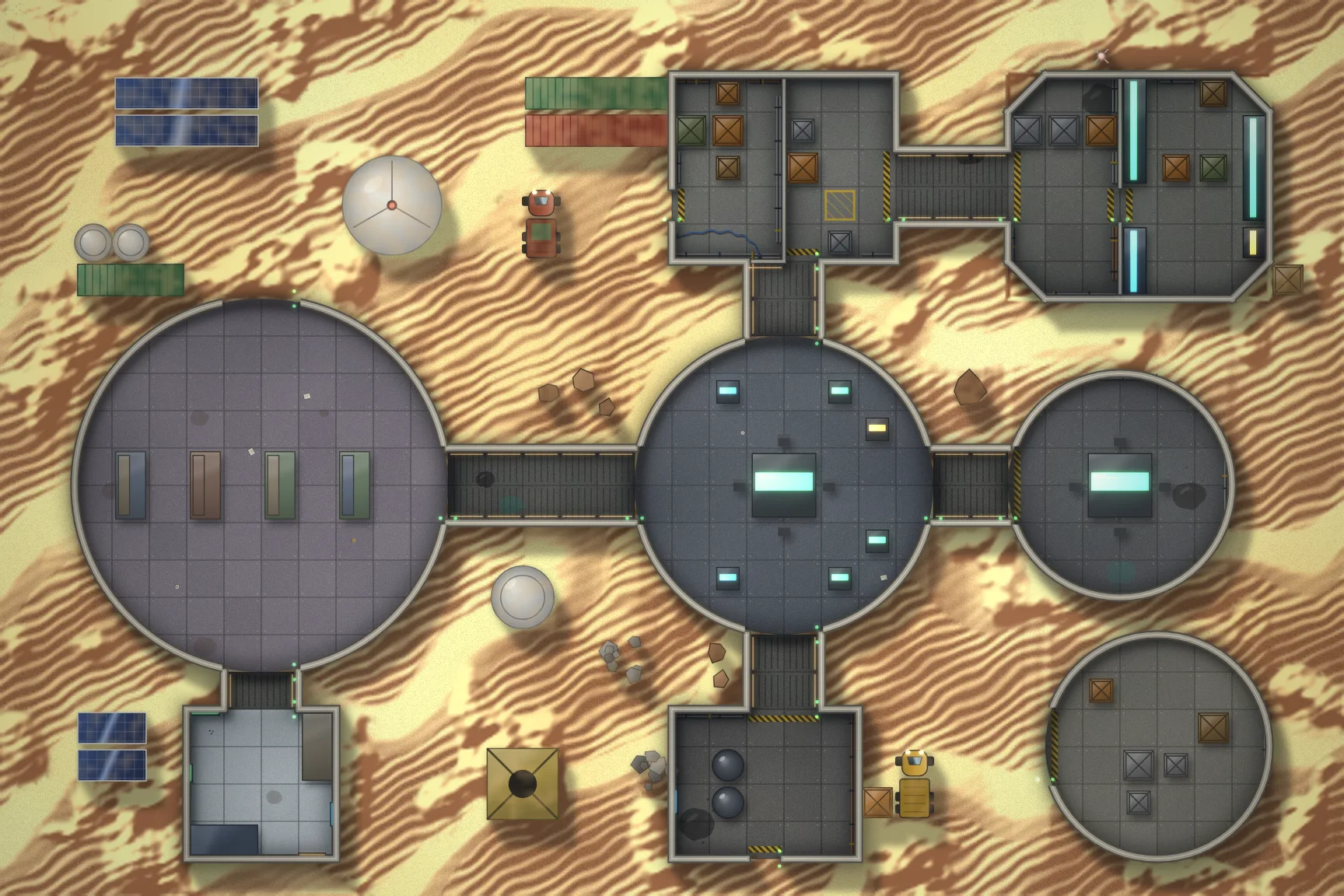 Free Sci-Fi Battle Maps & Map Library · Derelict Maps