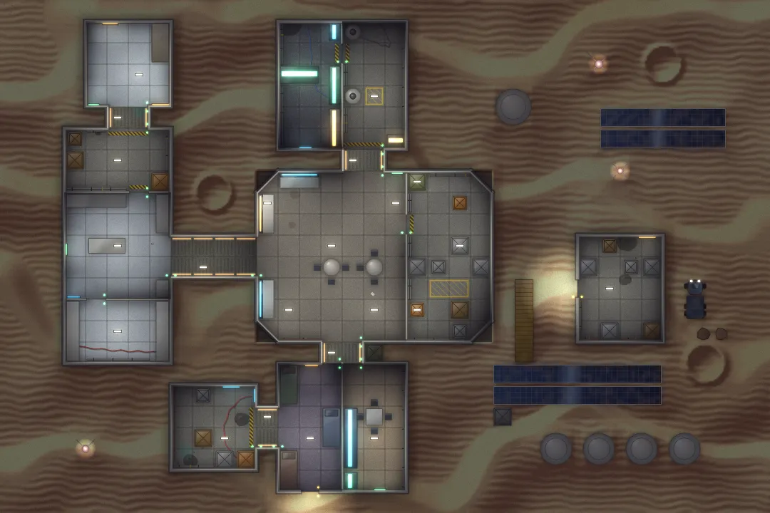 Ice Planet Map Model Free Sci-Fi Battle Maps & Map Library · Derelict Maps